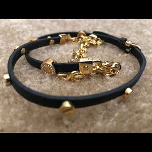 Henri Bendel Black and Gold Wrap Bracelet